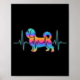 Shih tzu hund shihtzu hund hjärtslag shitzhu rolig poster