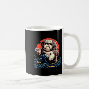 Shih tzu hund shihtzu hund japansk konst shitzhu r kaffemugg