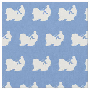 Shih Tzu Hund Silhouette Pet Light Blue Tyg