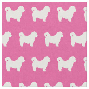 Shih Tzu Hund Silhouette Pet Rosa Tyg