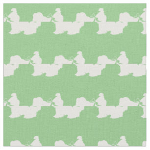 Shih Tzu Hund Silhouette Pet Sage Grönt Tyg