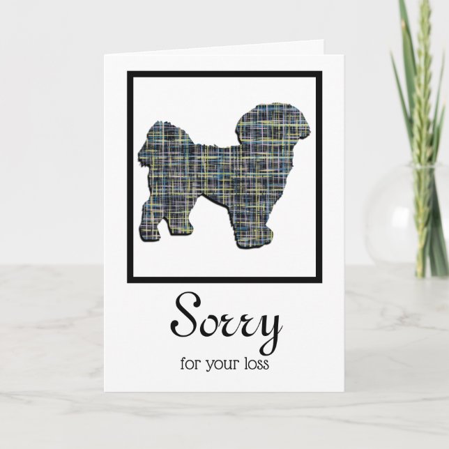 Shih Tzu Hund Silhouette Pet Sympathy Card Kort (Framsida)