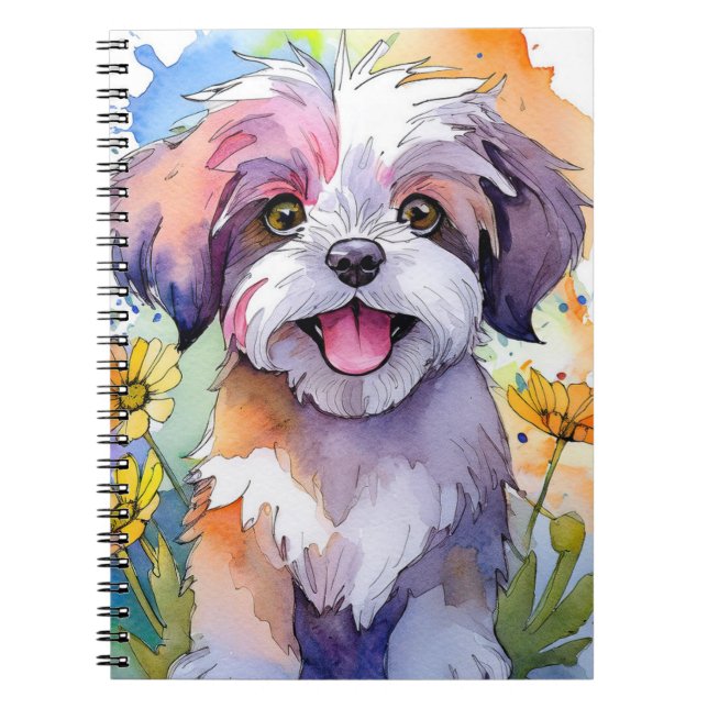 Shih Tzu Hund Spiral bärbar dator Anteckningsbok (Framsidan)