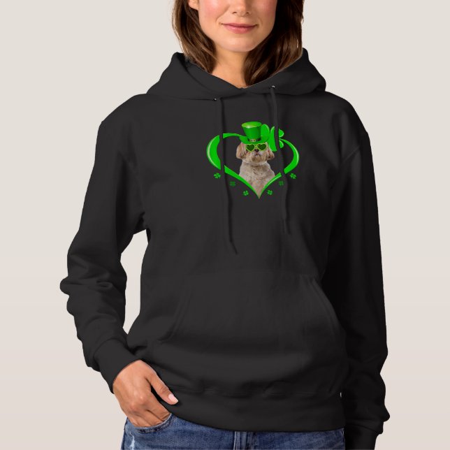 Shih Tzu Hund St Patrick S Day Shamrock Costume T Shirt (Framsida)