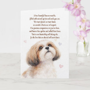 Shih Tzu Hund Sympati Förlust Kondoleanser Kort