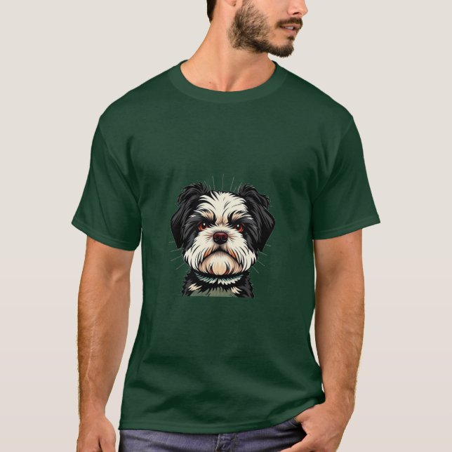 Shih Tzu hund T Shirt (Framsida)