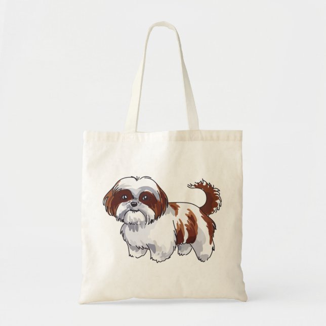 Shih Tzu Hund Tygkasse (Framsidan)