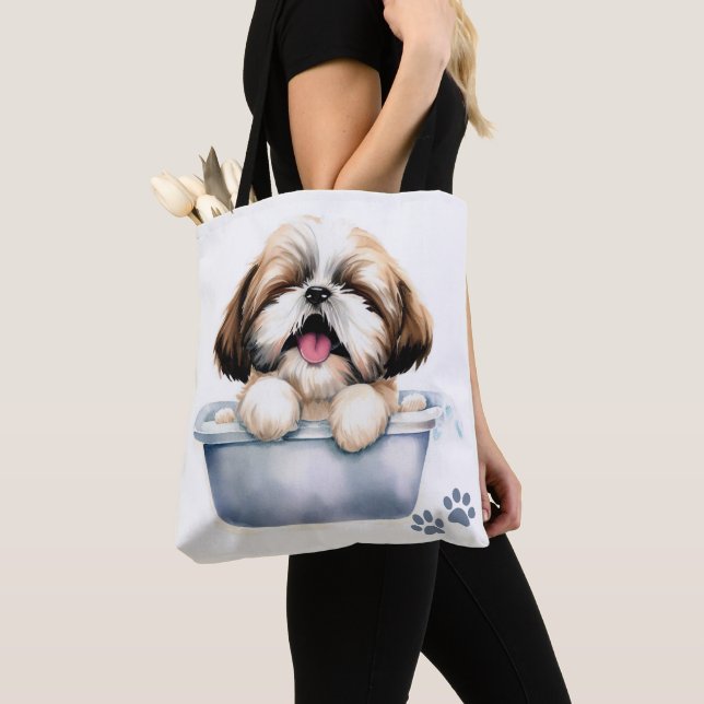 Shih Tzu Hund Tygkasse (Närbild)