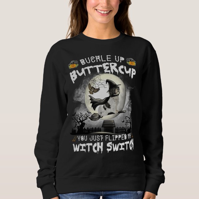 Shih Tzu Hund Witch Switch T Shirt (Framsida)