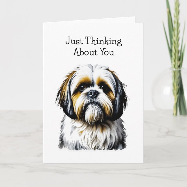 Shih Tzu Hundälskares | Tänk bara på dig Kort (Framsida)