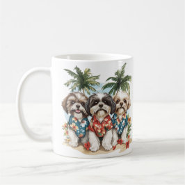 Shih Tzu Hundar Wearing Hawaiian Shirts Kaffemugg