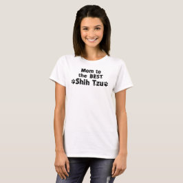 Shih Tzu Hundmamma Rolig Tåavtrycksdesign T Shirt
