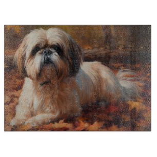 Shih Tzu i Höst löv Fall Inspire