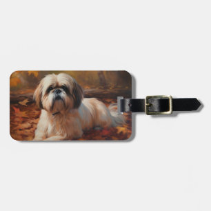 Shih Tzu i Höst löv Fall Inspire Bagagebricka
