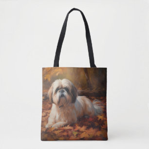 Shih Tzu i Höst löv Fall Inspire Tygkasse