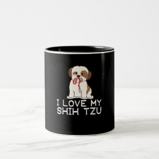 Shih Tzu | I kärlek My Shih Tzu Två-Tonad Mugg