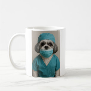 Shih Tzu i operationskläder Kaffemugg