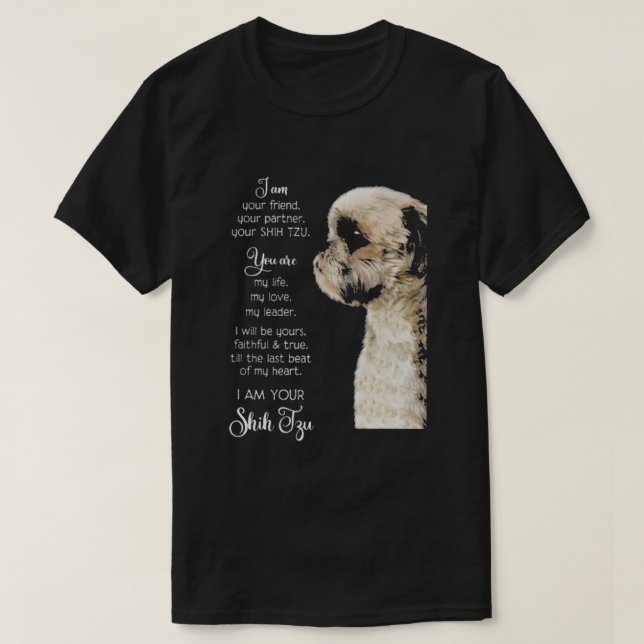 Shih Tzu Im din vän T Shirt (Design framsida)