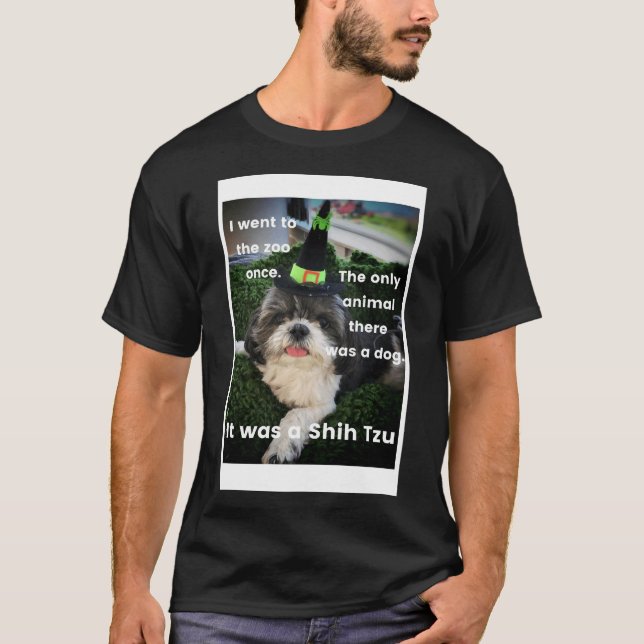 Shih Tzu Joke Bella Hund Rebecca Bex Mader T Shirt (Framsida)