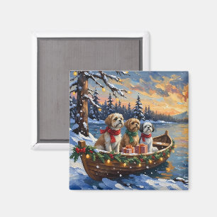 Shih Tzu jul båt semester Magnet
