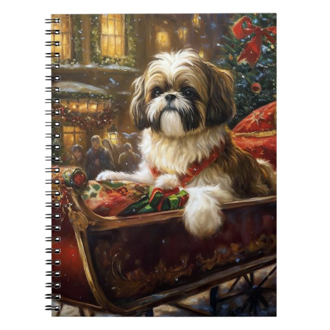 Shih Tzu jul - julsäsong Anteckningsbok (Framsidan)