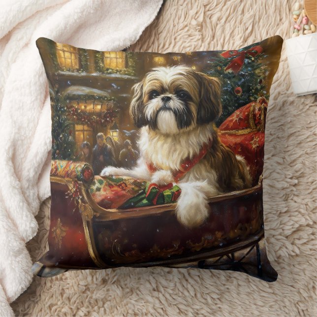 Shih Tzu jul - julsäsong Kudde (Filt)