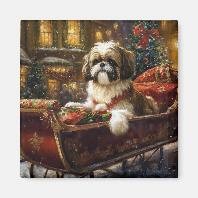Shih Tzu jul - julsäsong Magnet (Framsidan)