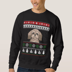 Shih Tzu jul Lång Ärmad Tröja
