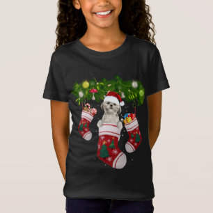 Shih Tzu jul Ljus Gift Funny Julafton Hund Kärlek T Shirt