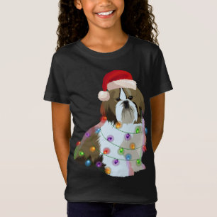 Shih Tzu jul Ljus Julafton Hund älskare T Shirt