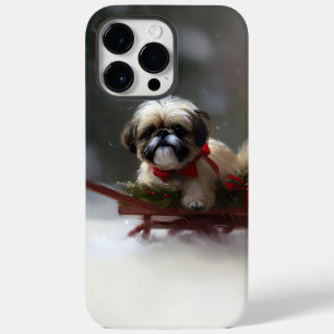 Shih Tzu jul snö vinter