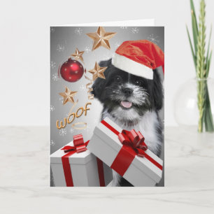 Shih Tzu jul som shoppar kort