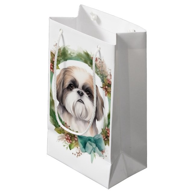 Shih Tzu Julafton Festive Valp (Framsidan Vinklad)