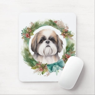 Shih Tzu Julafton Festive Valp Musmatta