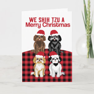 Shih Tzu-julen Hund Kort