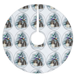 Shih Tzu-julen Julgransmatta Borstad Polyester