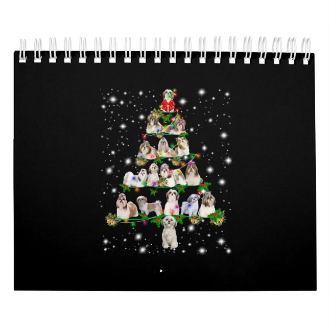 Shih Tzu Julgran som täcks av Fashlight Kalender (Omslag)