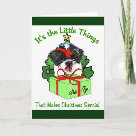 Shih Tzu-julklappar Helgkort