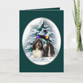 Shih Tzu-julklappar Helgkort