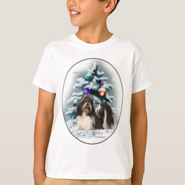 Shih Tzu-julklappar T Shirt (Framsida)