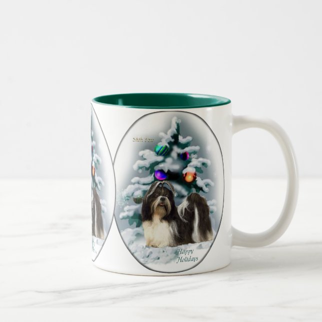 Shih Tzu-julklappar Två-Tonad Mugg (Höger)