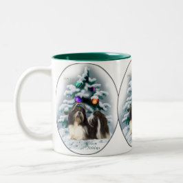 Shih Tzu-julklappar Två-Tonad Mugg