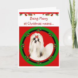 Shih Tzu julkort Helgkort