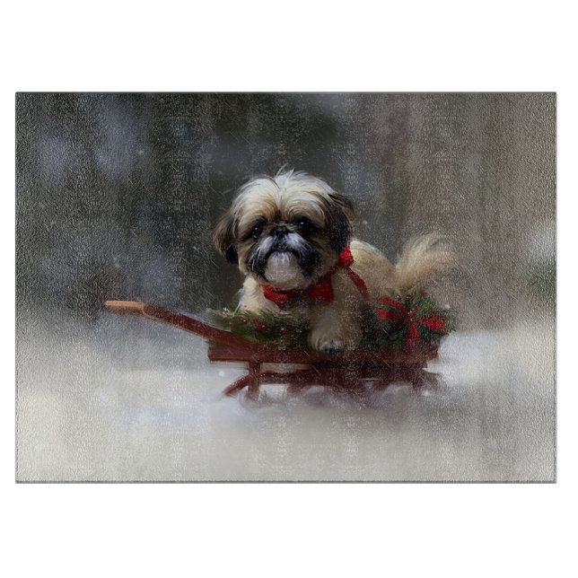 Shih Tzu-julvintern snö (Framsidan)