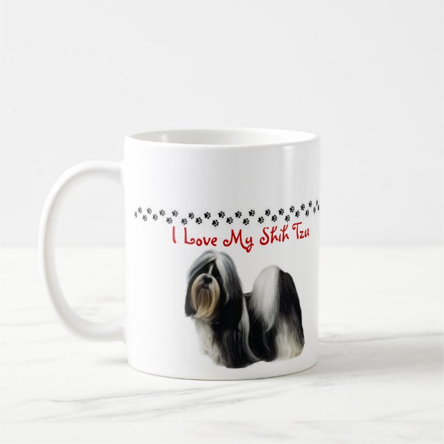 Shih Tzu Kaffemugg (Vänster)