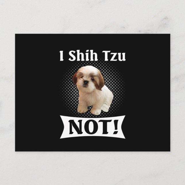 Shih Tzu Kärlek Cute Funny Shih Tzu Meddelande Vykort (Framsida)