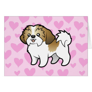 Shih Tzu kärlek (den klippta valpen) Hälsningskort