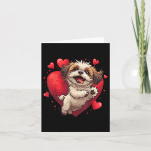 Shih Tzu Kärlek hjärta för Valentines day på Shih  Kort