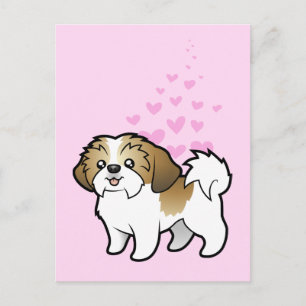 Shih Tzu Kärlek (valpskuren) Vykort