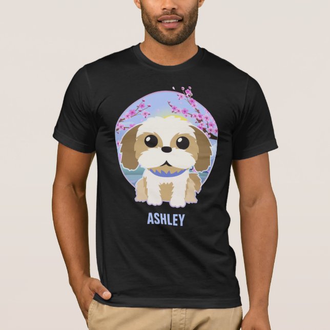 Shih tzu Kawaii Söt Present Hund Djur T Shirt (Framsida)